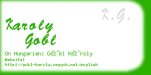 karoly gobl business card